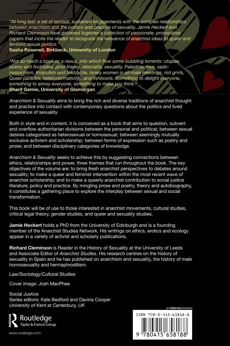 Rückseite: 9780415658188 | Anarchism &amp; Sexuality | Ethics, Relationships and Power | Taschenbuch