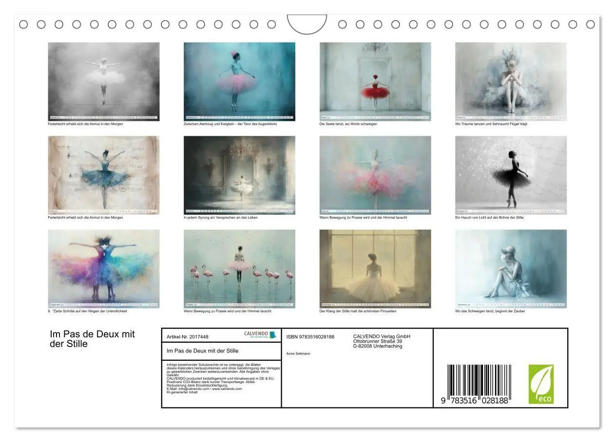 Bild: 9783516028188 | Im Pas de Deux mit der Stille (Wandkalender 2026 DIN A4 quer),...