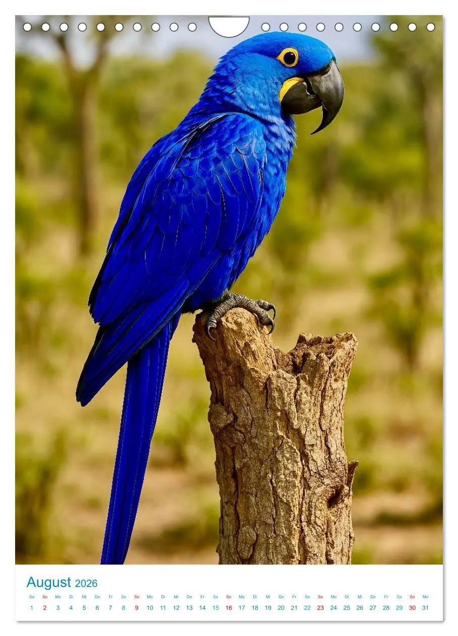 Bild: 9783516648188 | Blaue Vögel (Wandkalender 2026 DIN A4 hoch), CALVENDO Monatskalender
