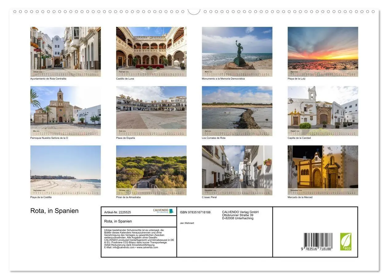 Bild: 9783516718188 | Rota, in Spanien (hochwertiger Premium Wandkalender 2026 DIN A2...