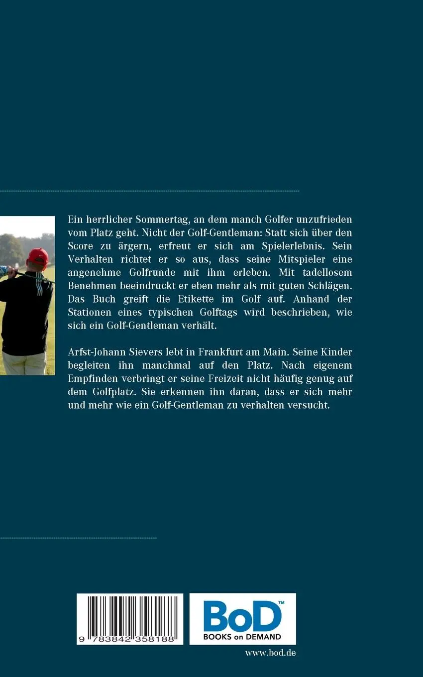 Rückseite: 9783842358188 | Der Golf-Gentleman | Arfst-Johann Sievers | Taschenbuch | 140 S.