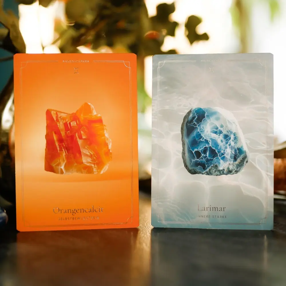 Rückseite: 9783868268188 | Crystal Healing Cards - 44 Karten mit Botschaften und Anleitung...