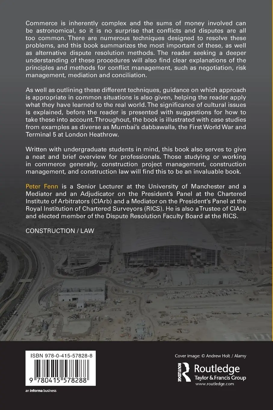 Rückseite: 9780415578288 | Commercial Conflict Management and Dispute Resolution | Peter Fenn