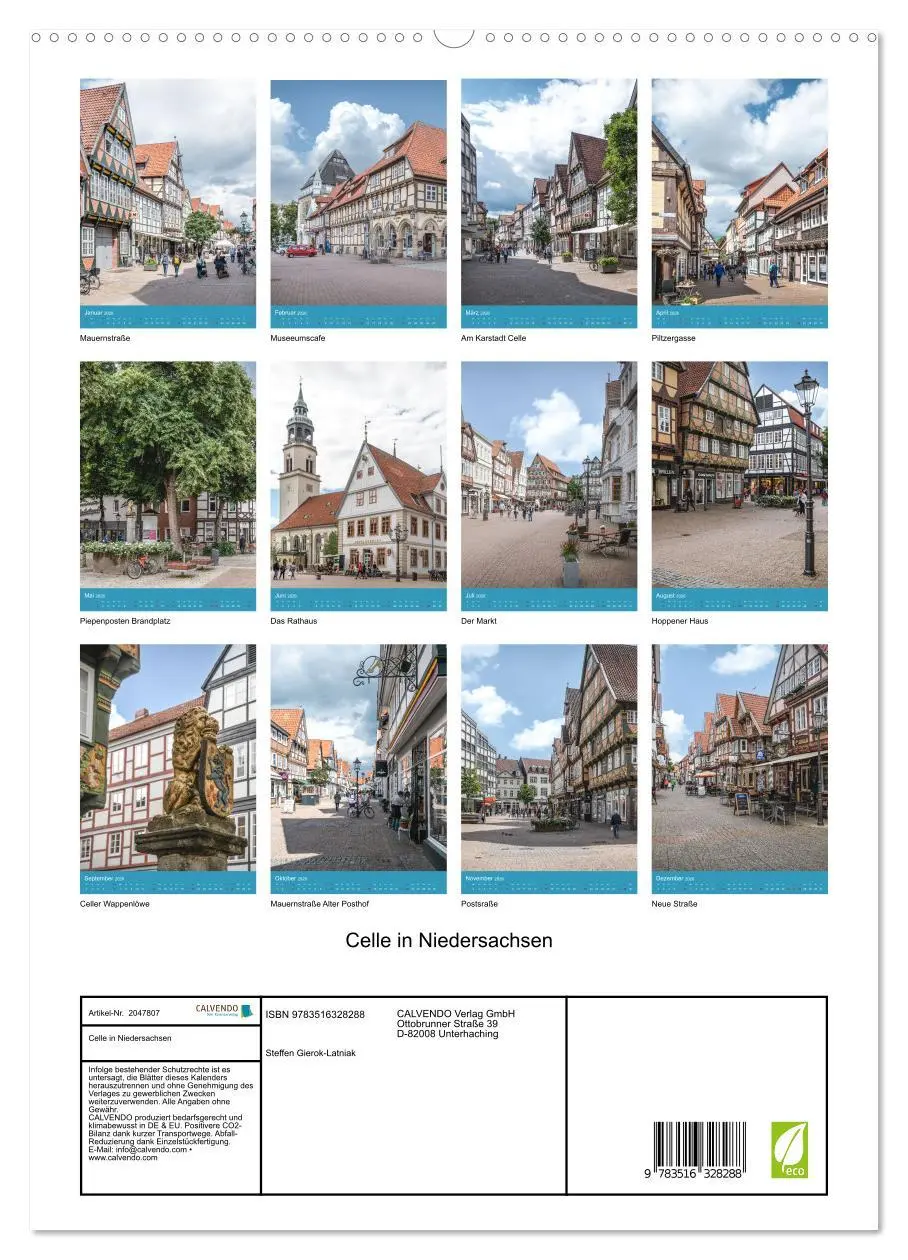 Bild: 9783516328288 | Celle in Niedersachsen (hochwertiger Premium Wandkalender 2026 DIN...