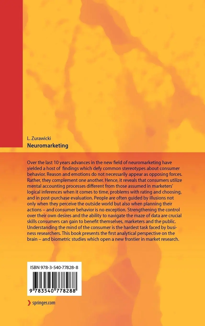 Rückseite: 9783540778288 | Neuromarketing | Exploring the Brain of the Consumer | Leon Zurawicki