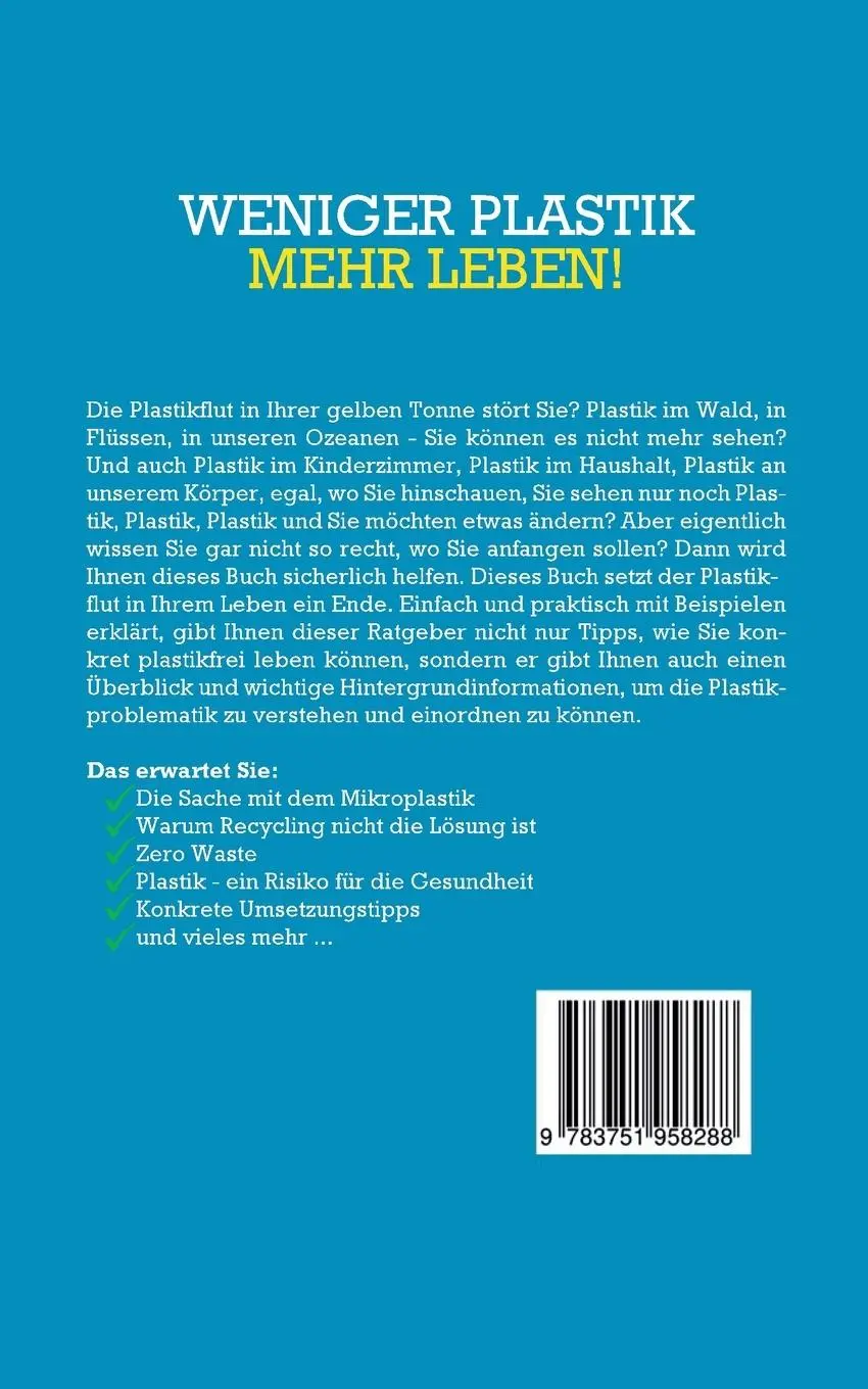 Rückseite: 9783751958288 | Weniger Plastik, mehr Leben!: Mit Zero Waste in ein nachhaltiges,...