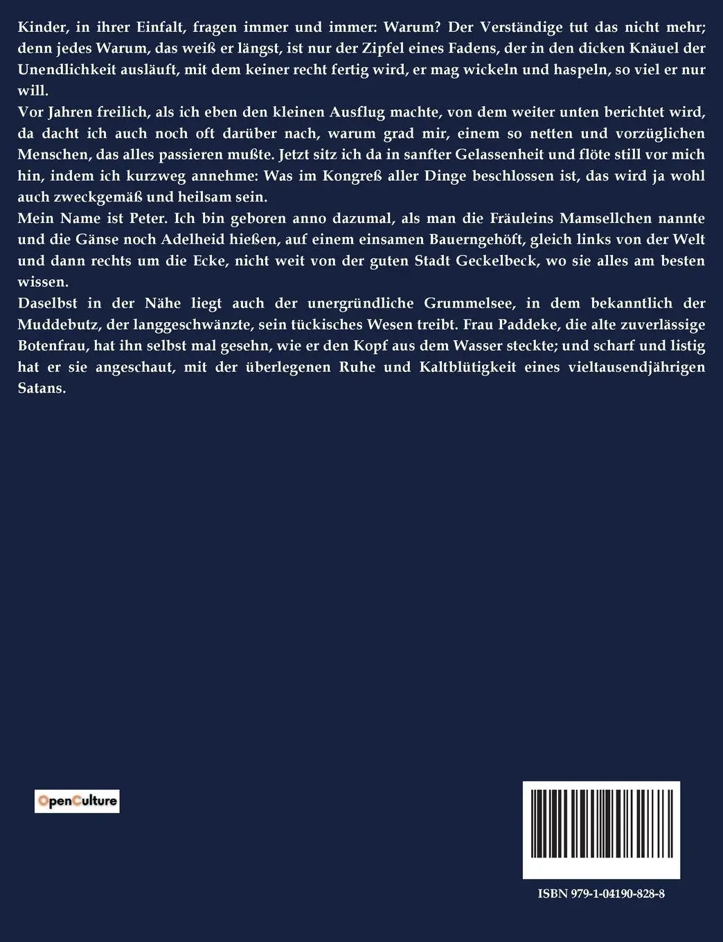 Rückseite: 9791041908288 | Der Schmetterling | Wilhelm Busch | Taschenbuch | 52 S. | Deutsch