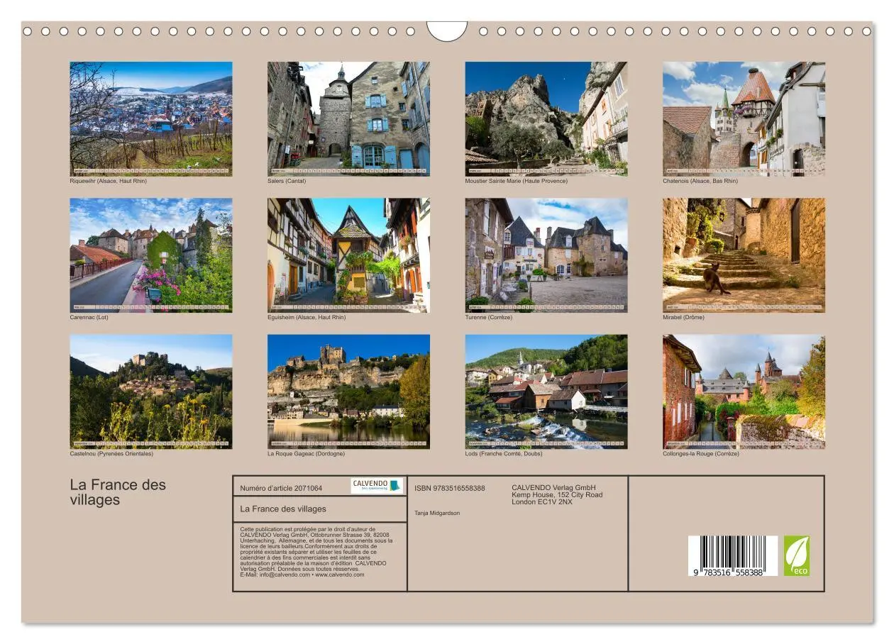 Bild: 9783516558388 | La France des villages (Calendrier mural 2026 DIN A3 vertical),...