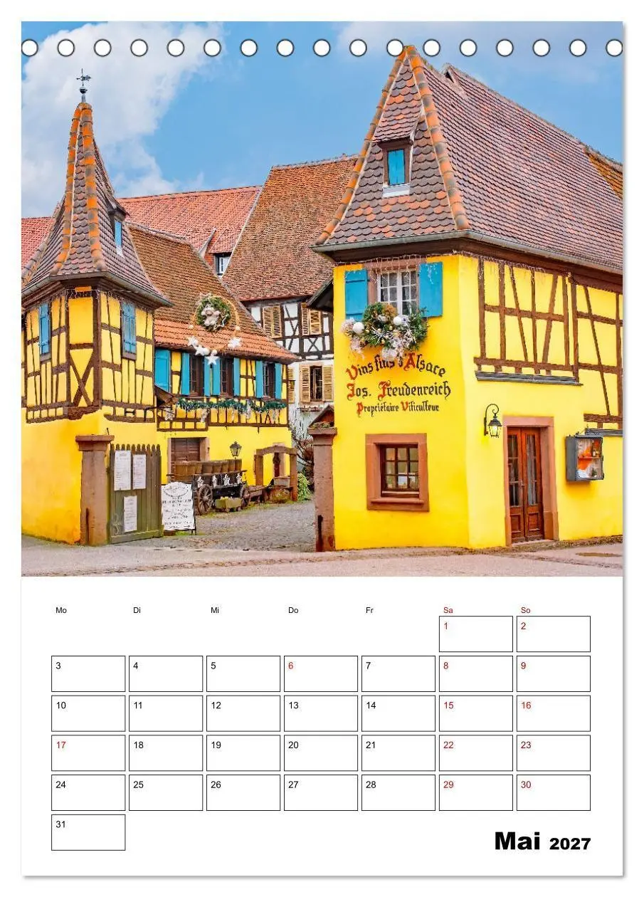 Bild: 9783569268388 | Elsass - Impressionen (Tischkalender 2027 DIN A5 hoch), CALVENDO...