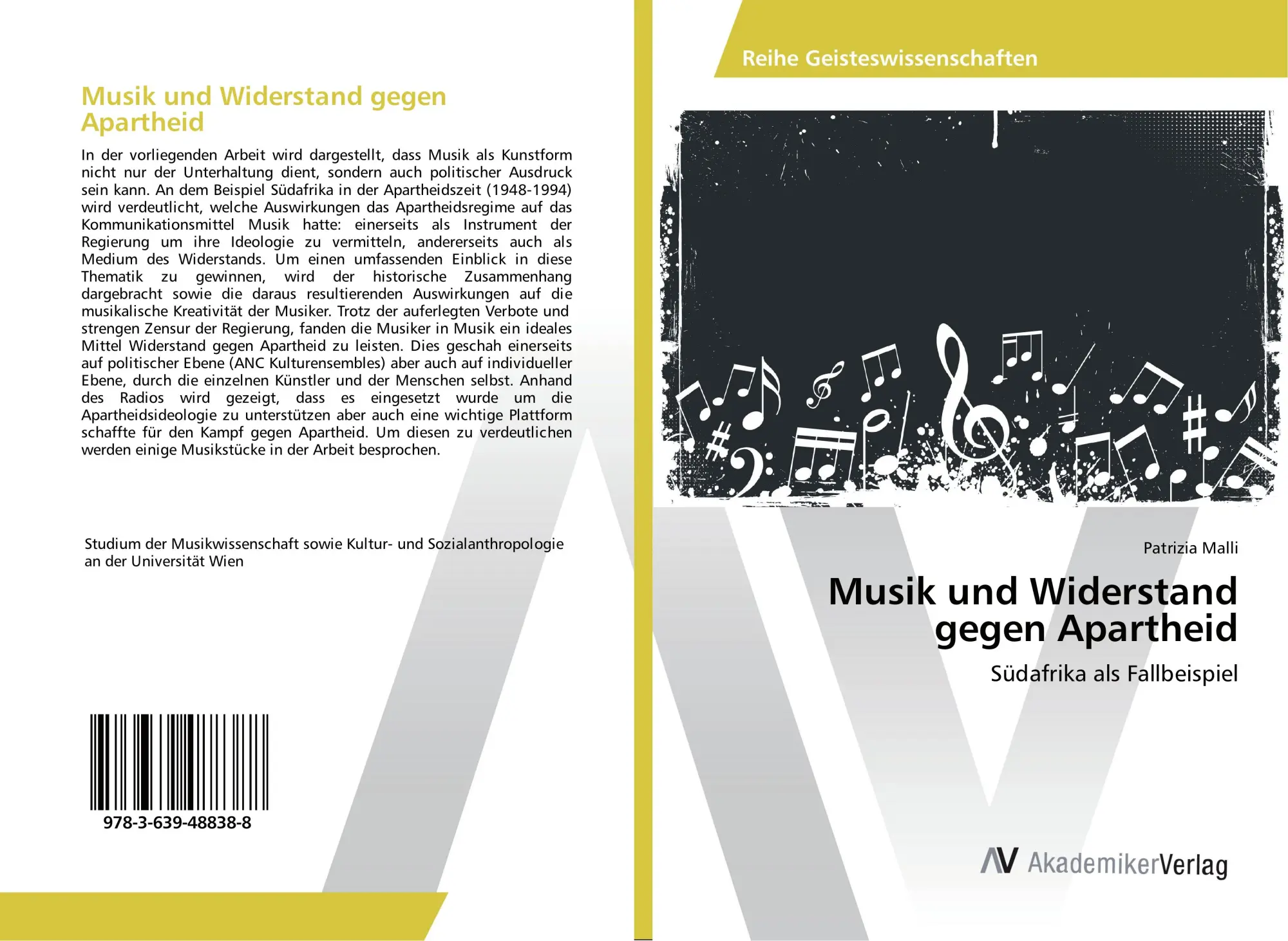 Cover: 9783639488388 | Musik und Widerstand gegen Apartheid | Südafrika als Fallbeispiel