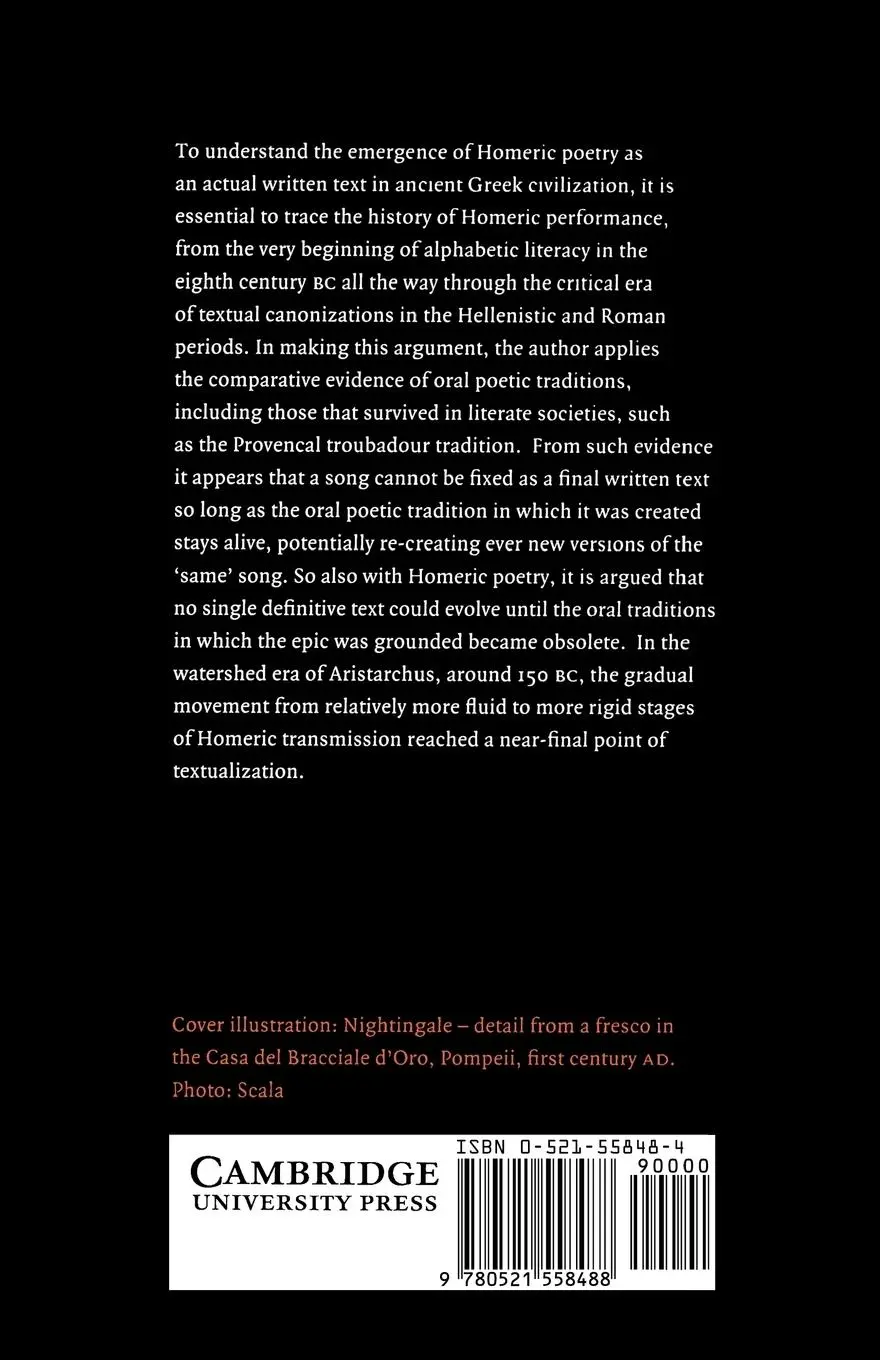 Rückseite: 9780521558488 | Poetry as Performance | Homer and Beyond | Gregory Nagy | Taschenbuch