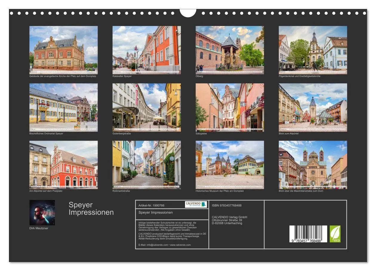 Bild: 9783457768488 | Speyer Impressionen (Wandkalender 2026 DIN A3 quer), CALVENDO...