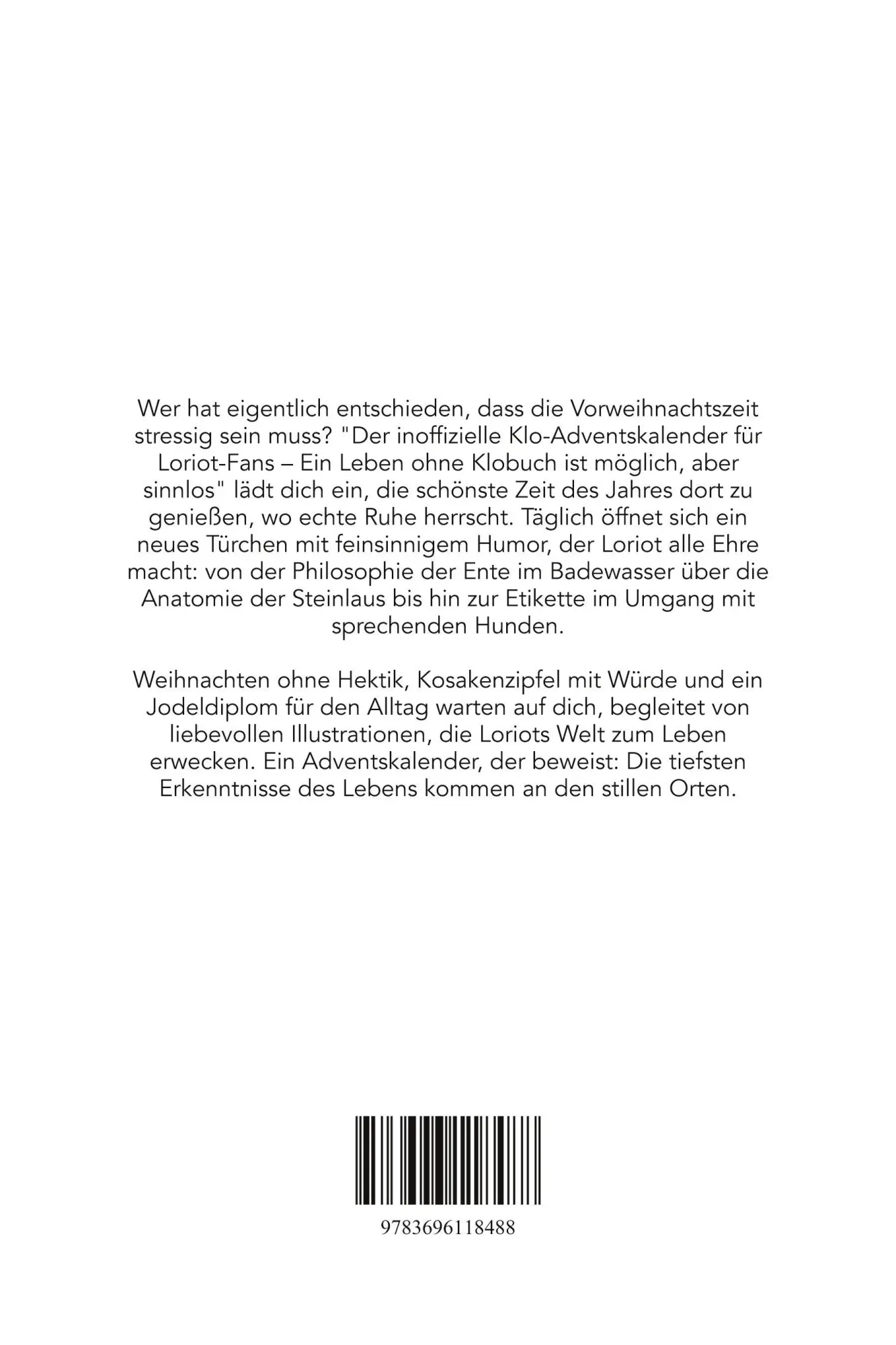 Rückseite: 9783696118488 | Der inoffizielle Klo-Adventskalender für Loriot-Fans | Scholz | Buch