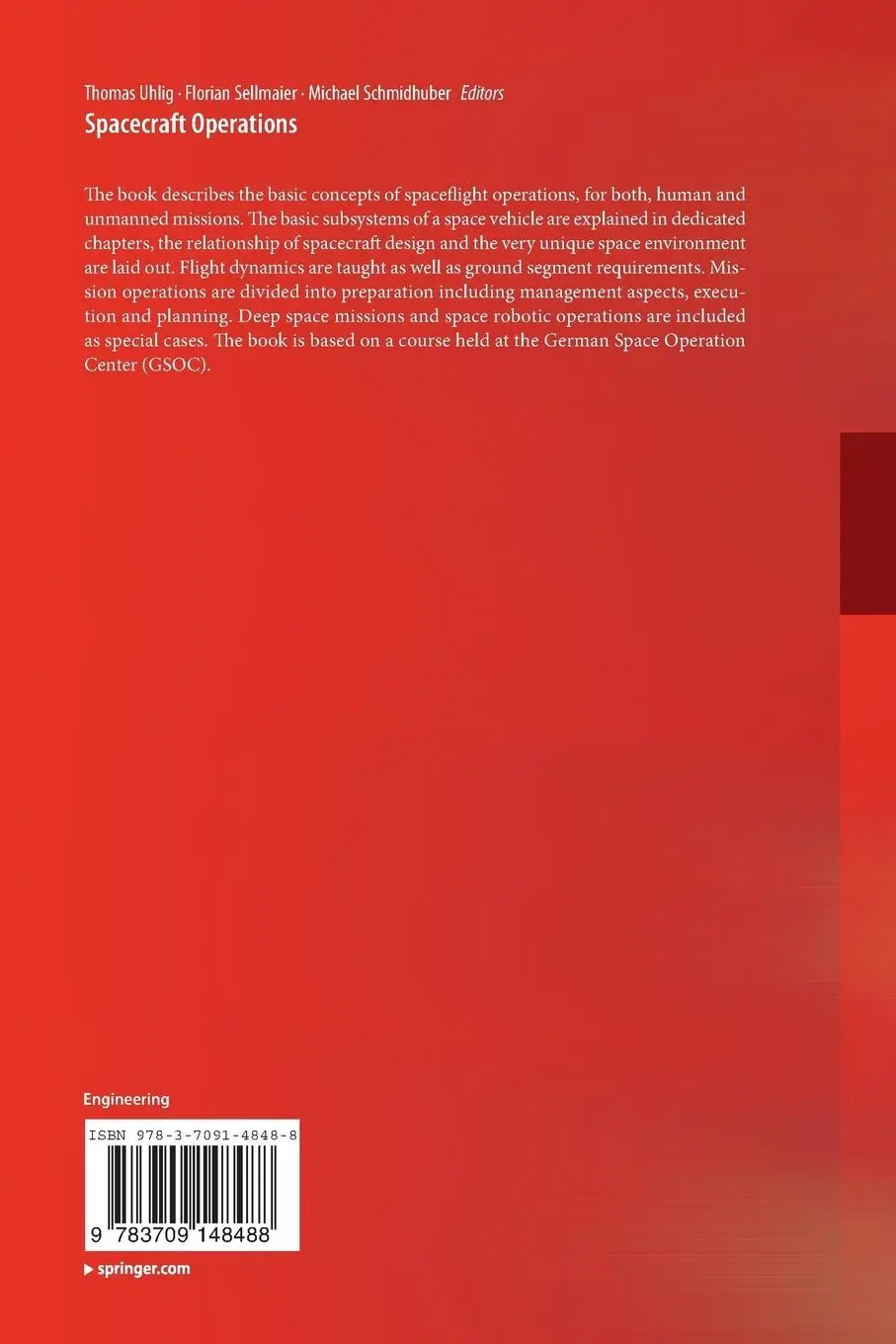 Rückseite: 9783709148488 | Spacecraft Operations | Thomas Uhlig (u. a.) | Taschenbuch | xxx