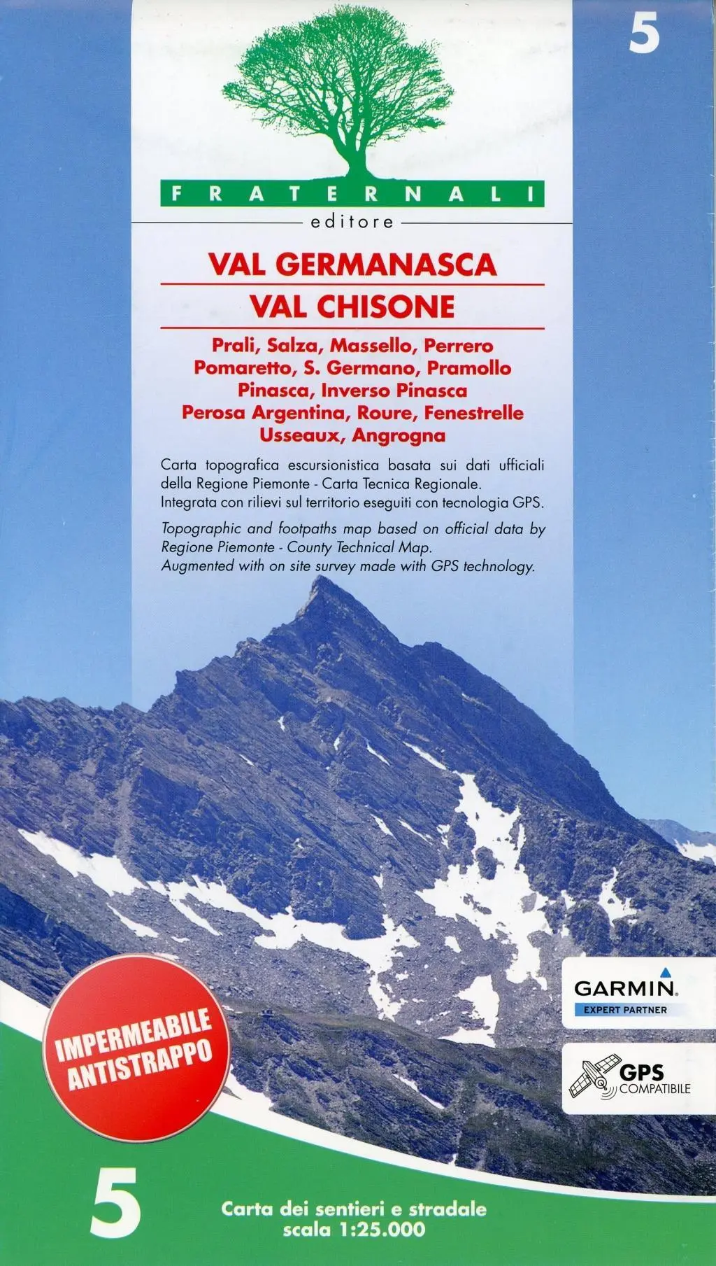 Cover: 9788890278488 | Carta n. 5. Val Germanasca val Chisone. Carta dei sentieri e...