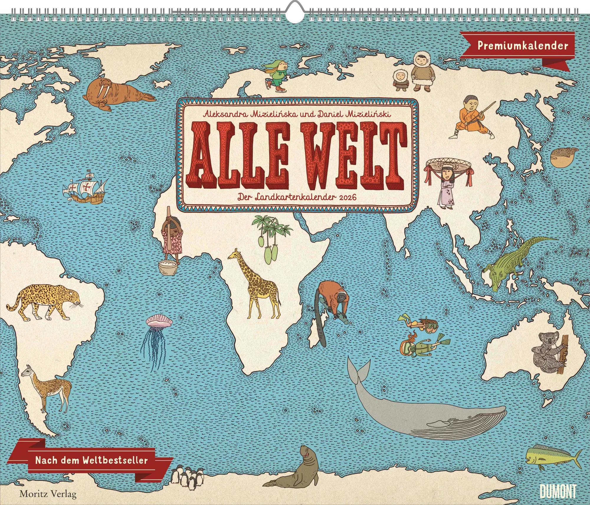 Cover: 4069095008588 | Alle Welt 2026 - Landkarten-Kalender von DUMONT- Kinder-Kalender...