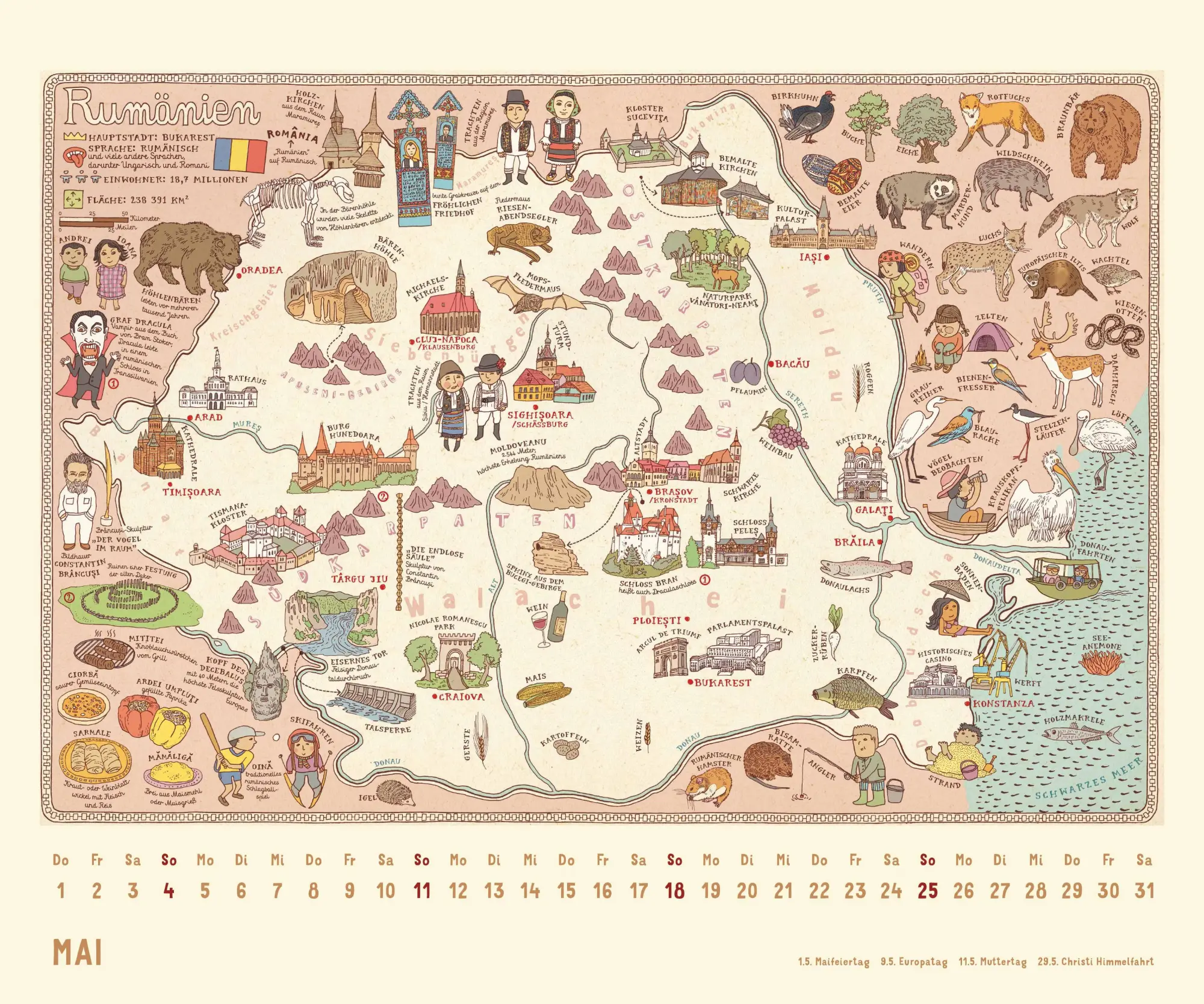 Bild: 4069095008588 | Alle Welt 2026 - Landkarten-Kalender von DUMONT- Kinder-Kalender...