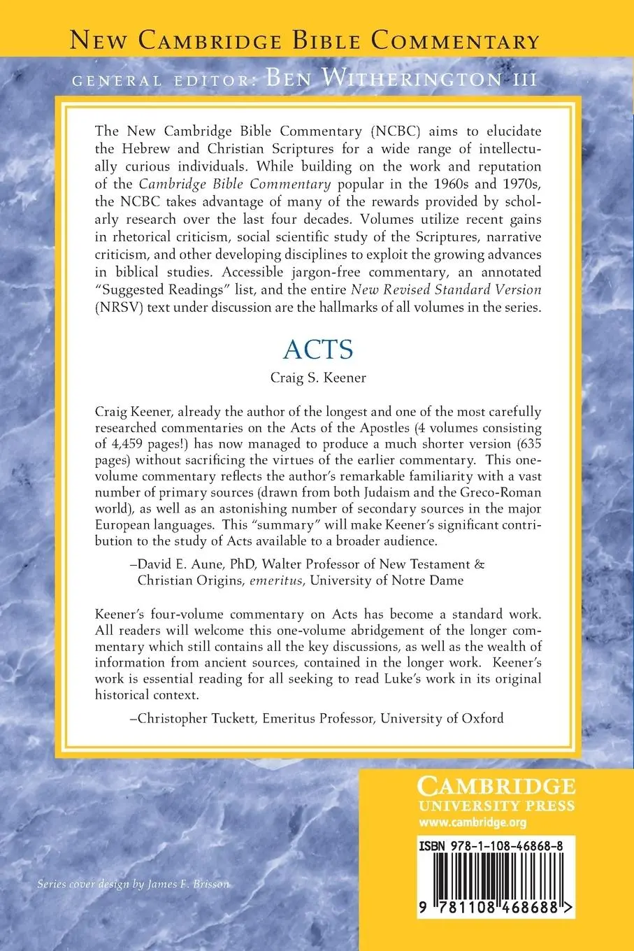 Rückseite: 9781108468688 | Acts | Craig S. Keener | Taschenbuch | Paperback | Englisch | 2020