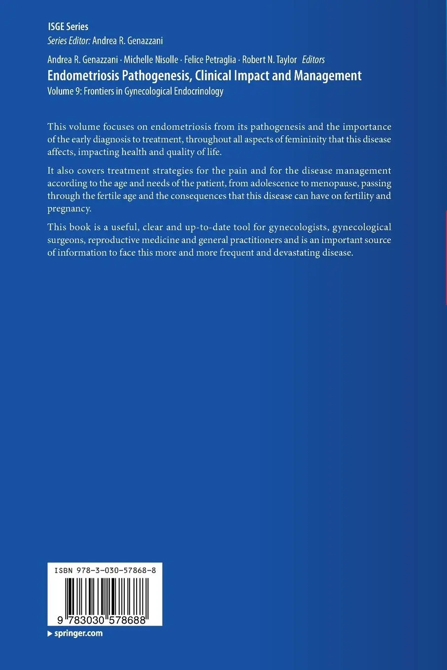 Rückseite: 9783030578688 | Endometriosis Pathogenesis, Clinical Impact and Management | Buch