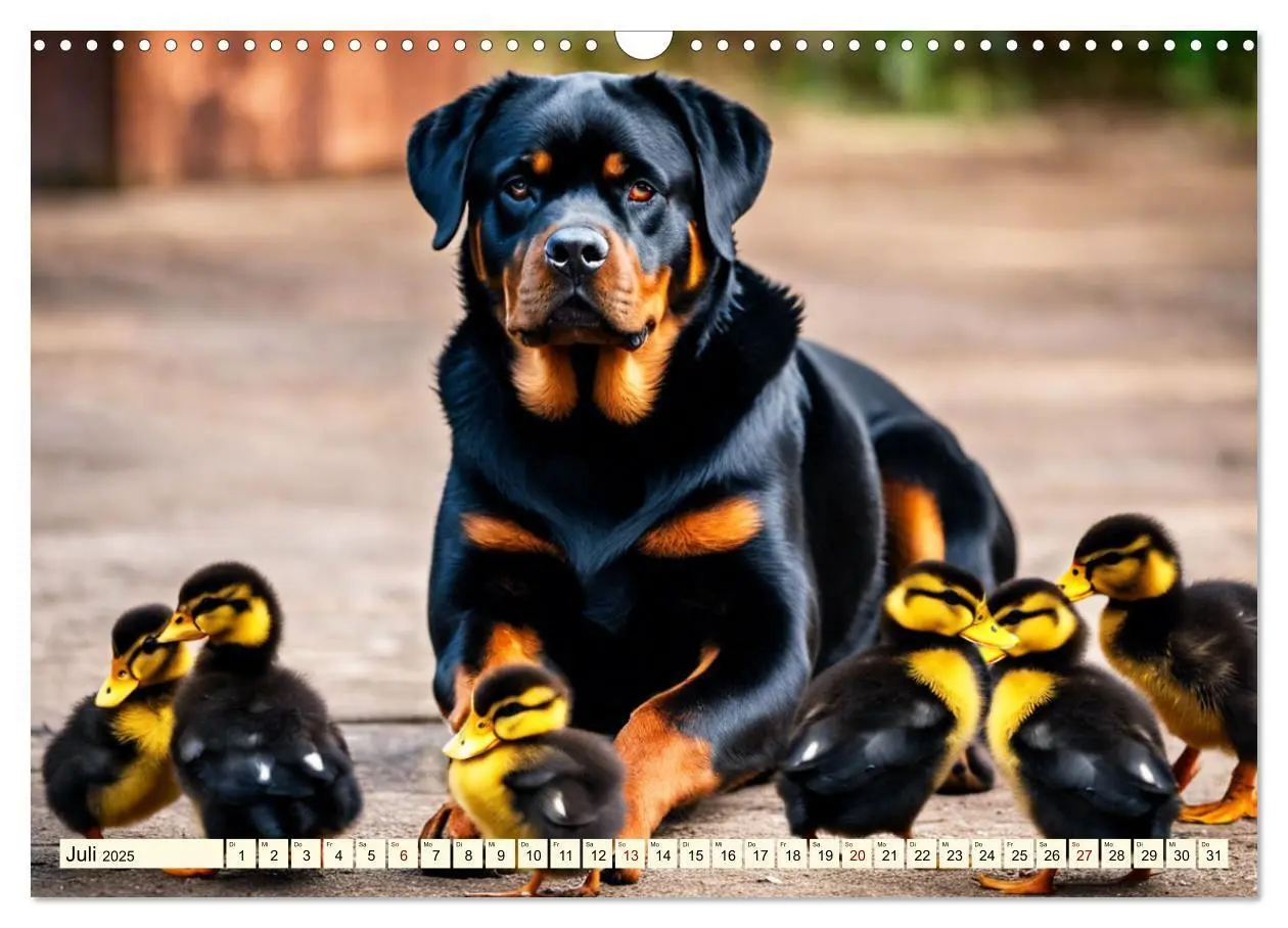 Bild: 9783457128688 | Rottweiler - die Beschützer (Wandkalender 2025 DIN A3 quer),...