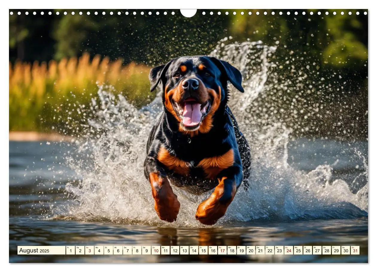 Bild: 9783457128688 | Rottweiler - die Beschützer (Wandkalender 2025 DIN A3 quer),...