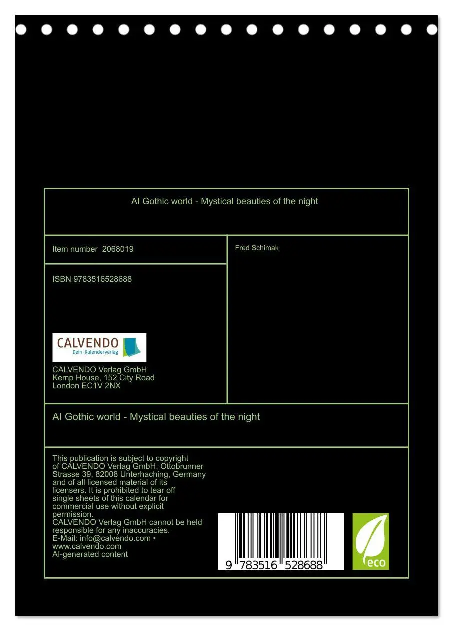 Bild: 9783516528688 | AI Gothic world - Mystical beauties of the night (Desk Calendar...