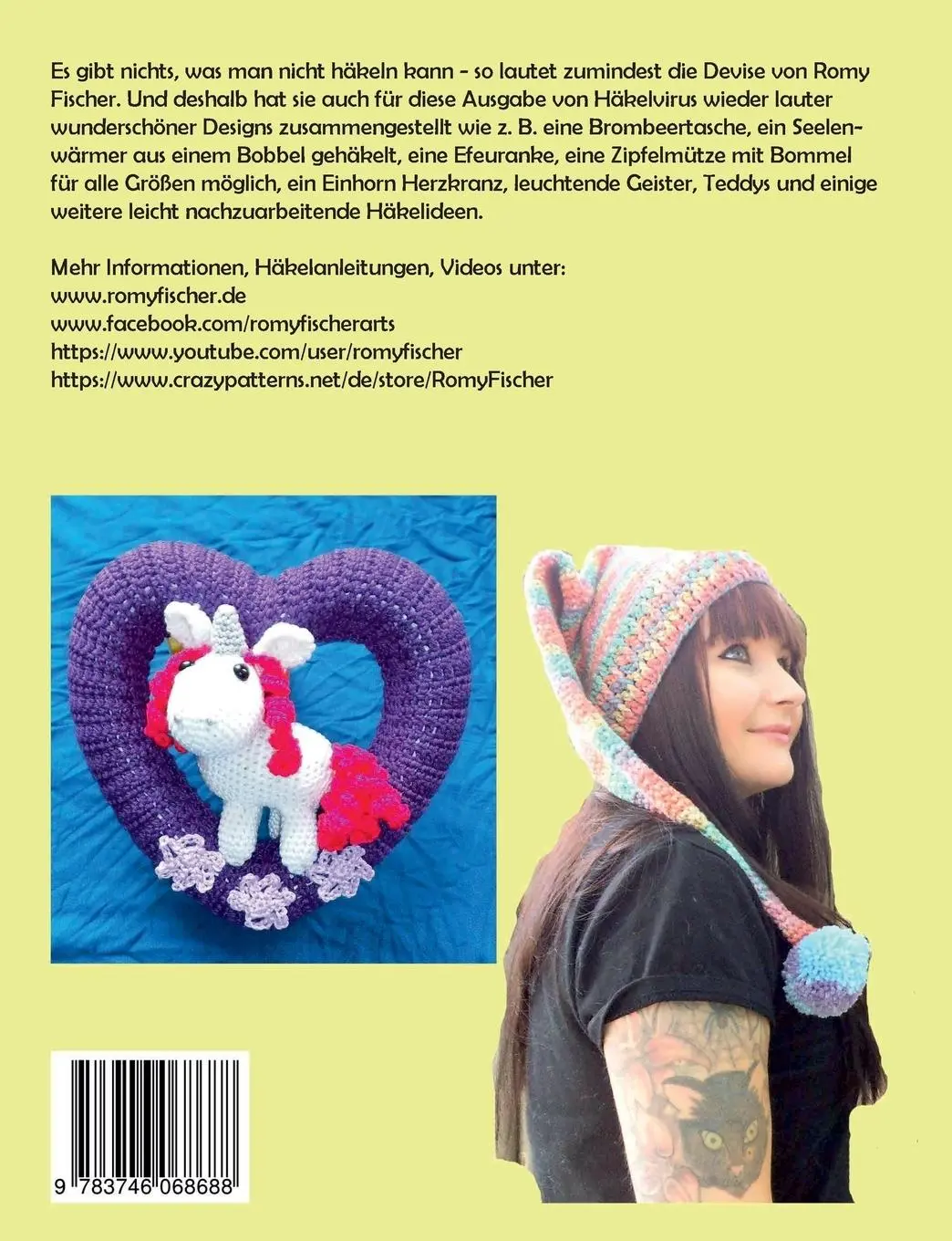 Rückseite: 9783746068688 | Häkelvirus 4 | Romy Fischer | Taschenbuch | Paperback | 56 S. | 2018