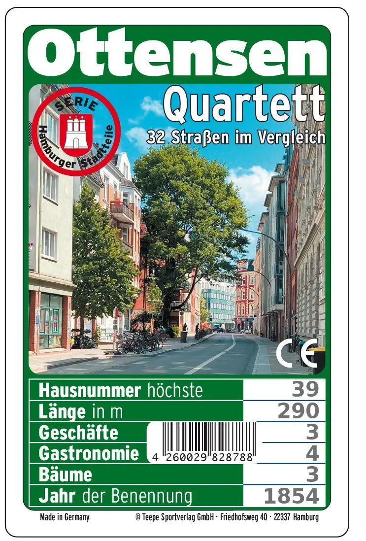 Cover: 4260029828788 | Hamburg Ottensen Quartett | 30 Minuten, 2-6 Spieler | Spiel | OTTQUA