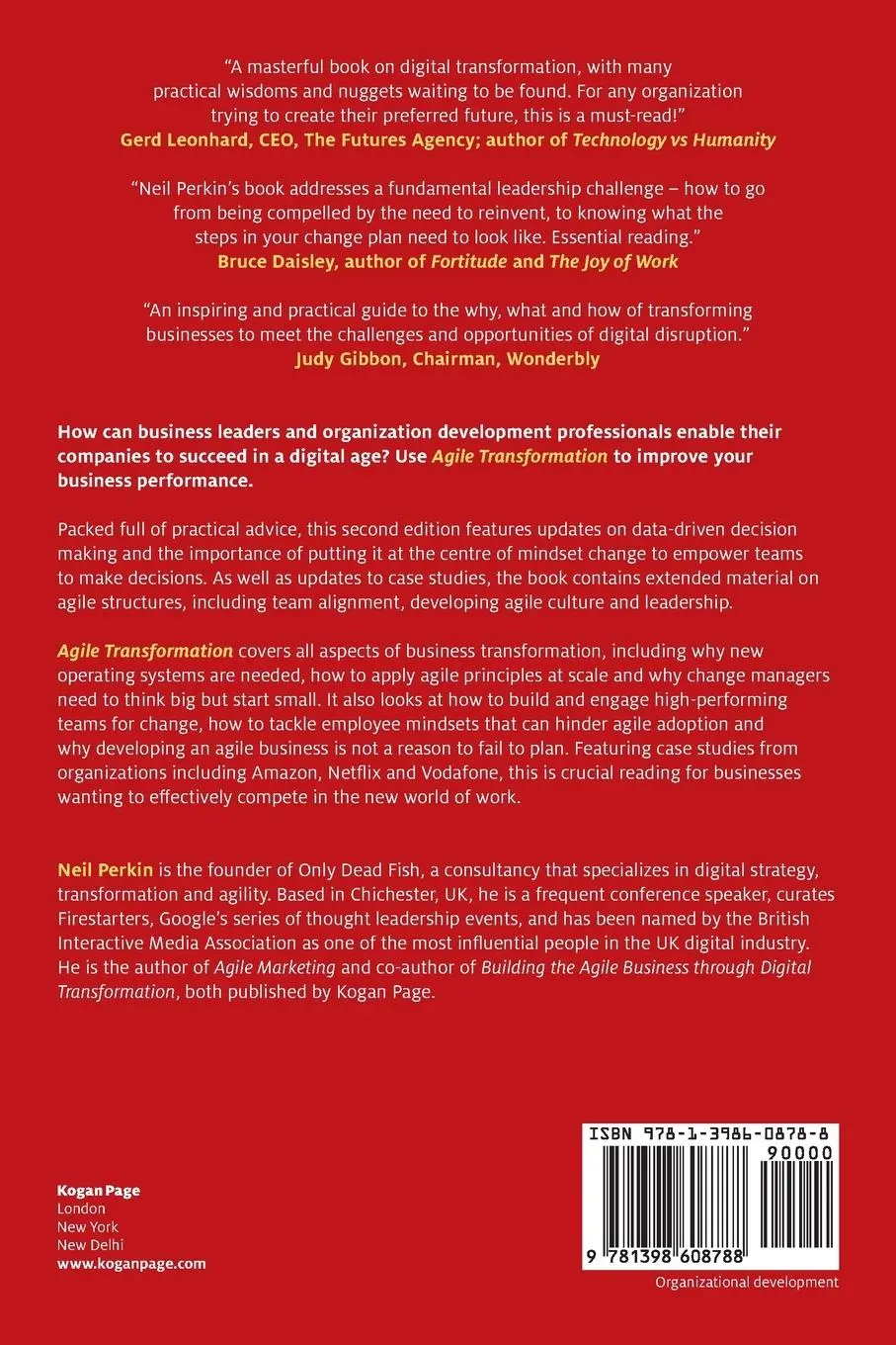 Rückseite: 9781398608788 | Agile Transformation | Neil Perkin | Taschenbuch | Englisch | 2023