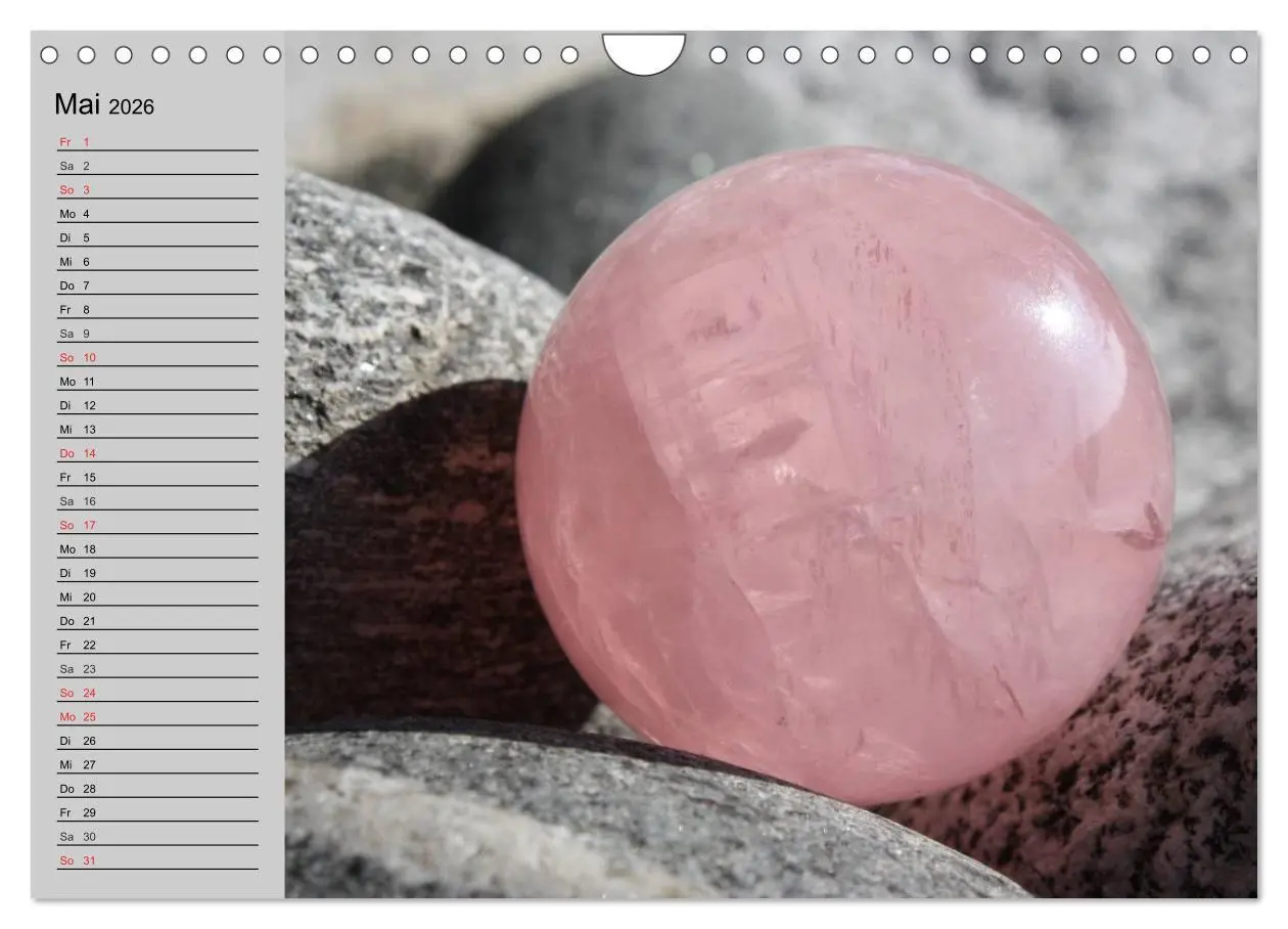 Bild: 9783457978788 | Minerale. Kristalle und Edelsteine (Wandkalender 2026 DIN A4 quer),...