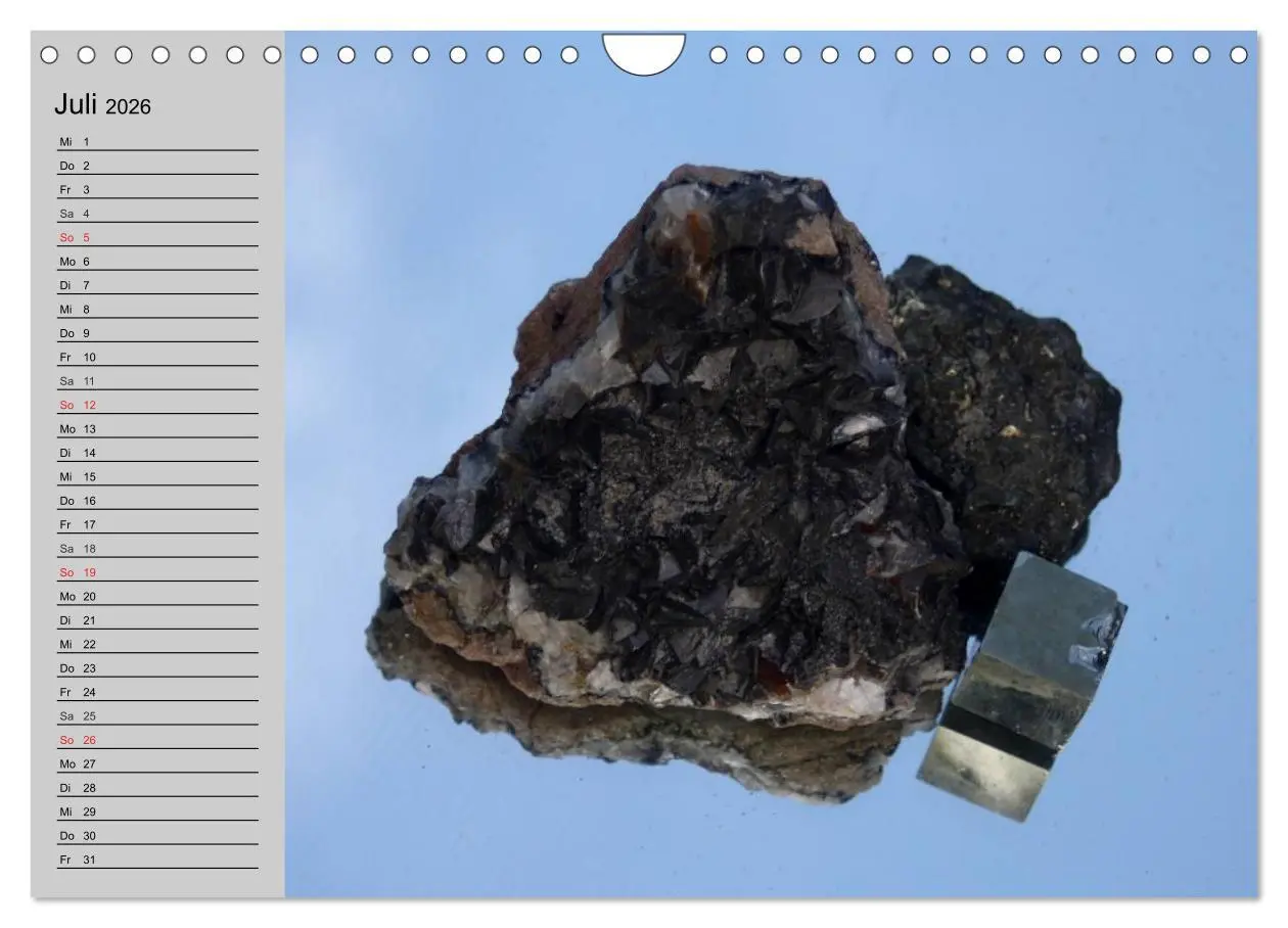 Bild: 9783457978788 | Minerale. Kristalle und Edelsteine (Wandkalender 2026 DIN A4 quer),...