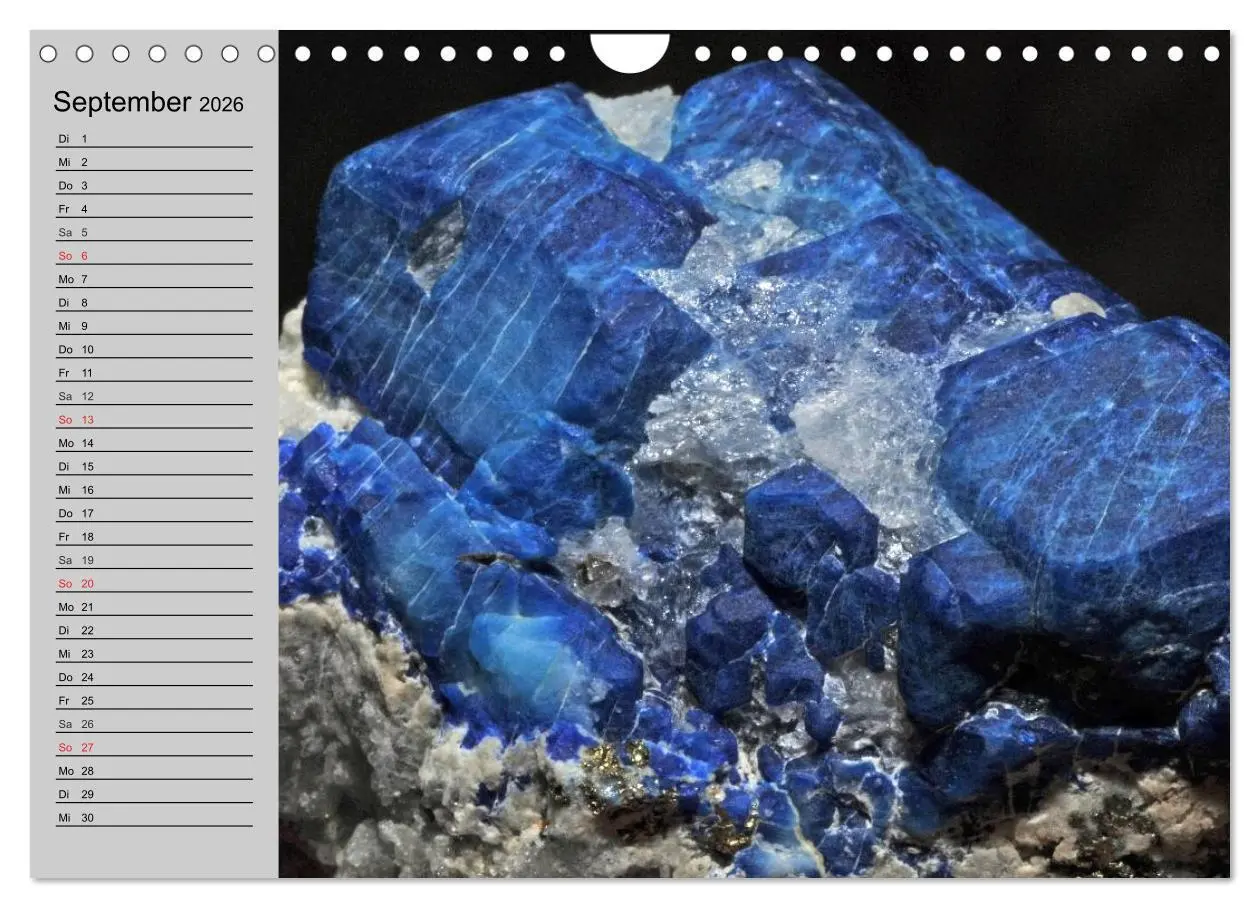 Bild: 9783457978788 | Minerale. Kristalle und Edelsteine (Wandkalender 2026 DIN A4 quer),...