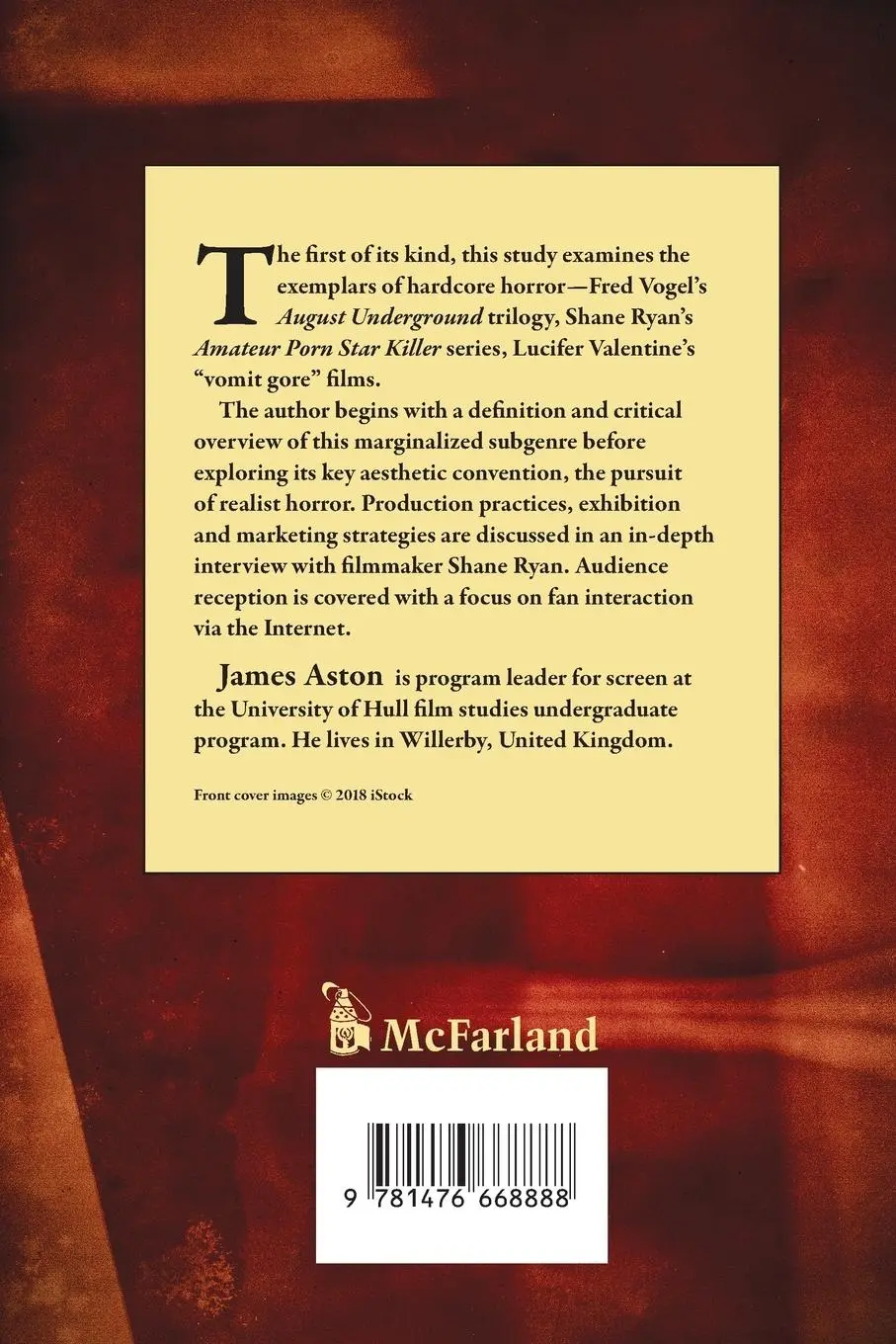 Rückseite: 9781476668888 | Hardcore Horror Cinema in the 21st Century | James Aston | Taschenbuch