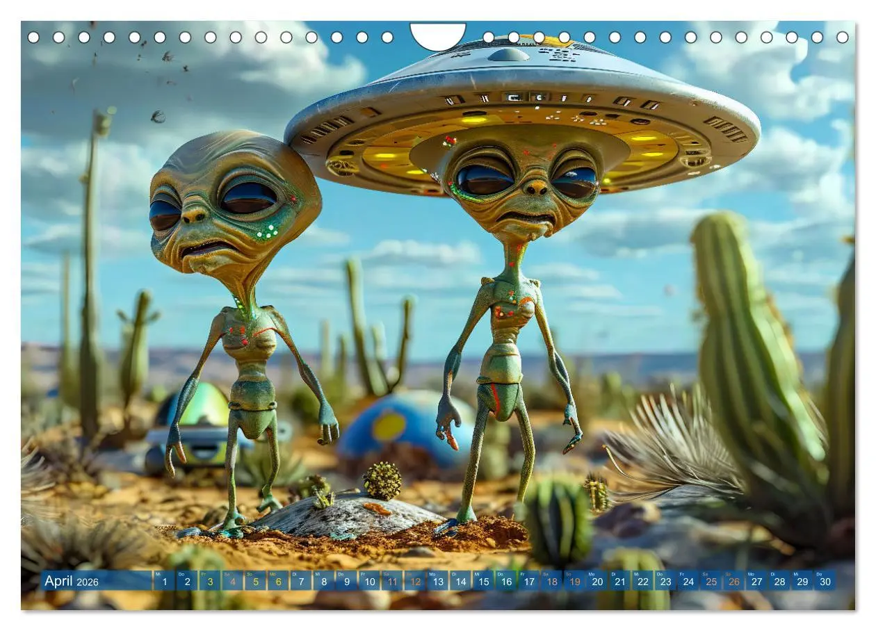 Bild: 9783457348888 | Aliens auf Erden - Kosmische Touristen auf Expedition (Wandkalender...