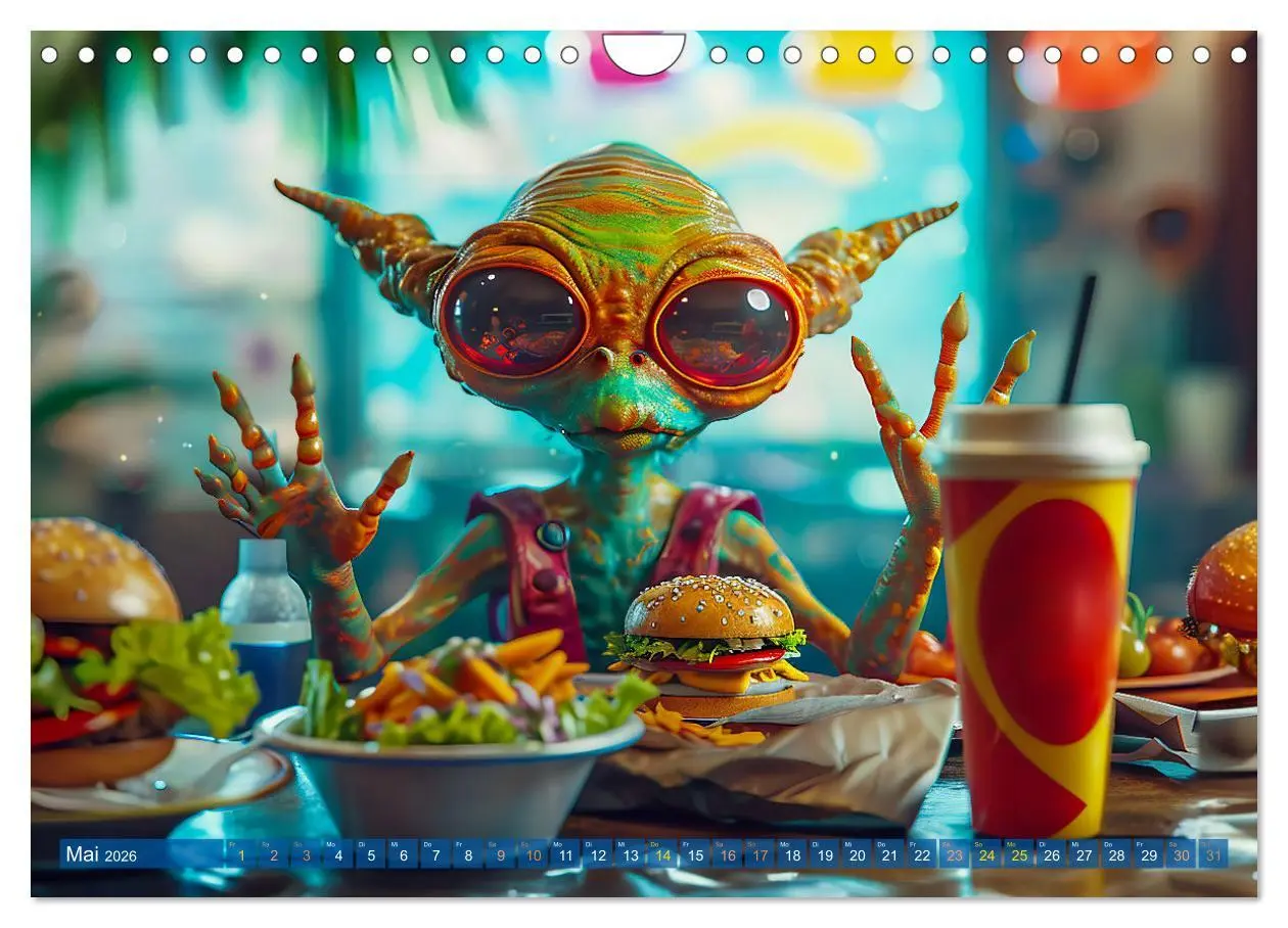Bild: 9783457348888 | Aliens auf Erden - Kosmische Touristen auf Expedition (Wandkalender...