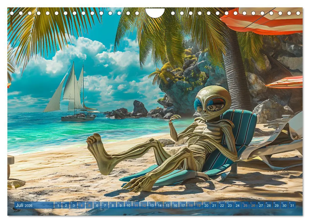 Bild: 9783457348888 | Aliens auf Erden - Kosmische Touristen auf Expedition (Wandkalender...