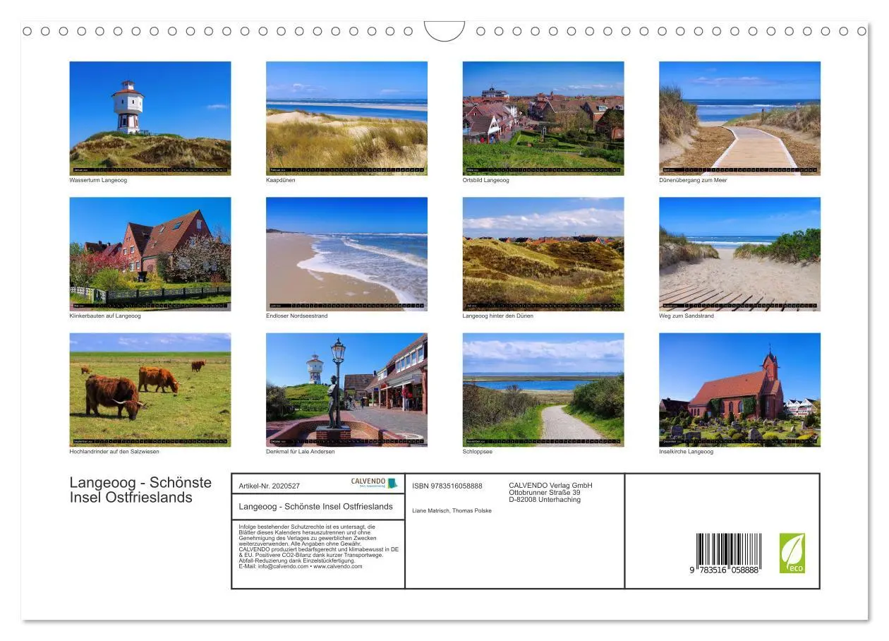 Bild: 9783516058888 | Langeoog - Schönste Insel Ostfrieslands (Wandkalender 2026 DIN A3...