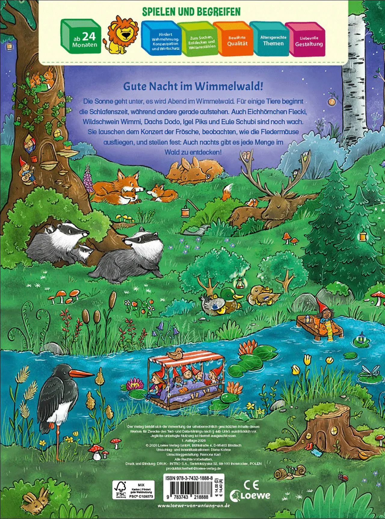 Bild: 9783743218888 | Willkommen im Wimmelwald - Gute Nacht! | Diana Kohne | Buch | 16 S.