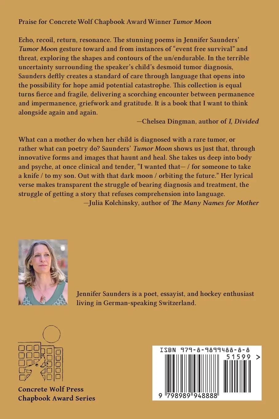 Rückseite: 9798989948888 | Tumor Moon | Jennifer Saunders | Taschenbuch | Englisch | 2025