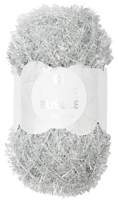 Spülschwammgarn Creative Bubble Metallic Silber
