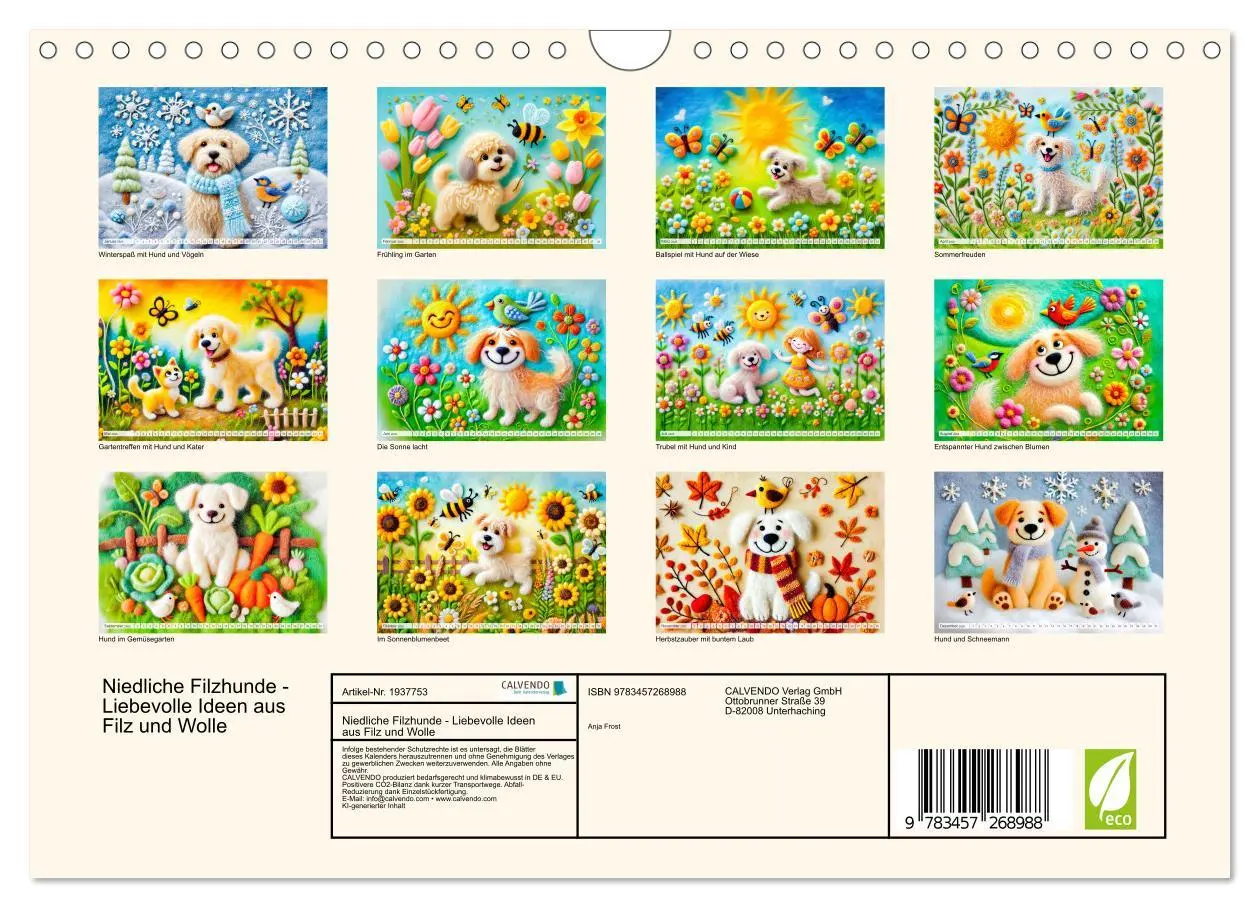 Bild: 9783457268988 | Niedliche Filzhunde - Liebevolle Ideen aus Filz und Wolle...