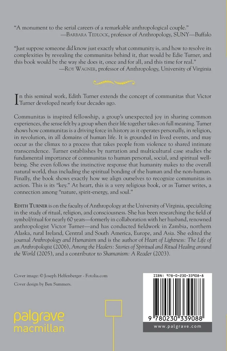 Rückseite: 9780230339088 | Communitas | The Anthropology of Collective Joy | E. Turner | Buch