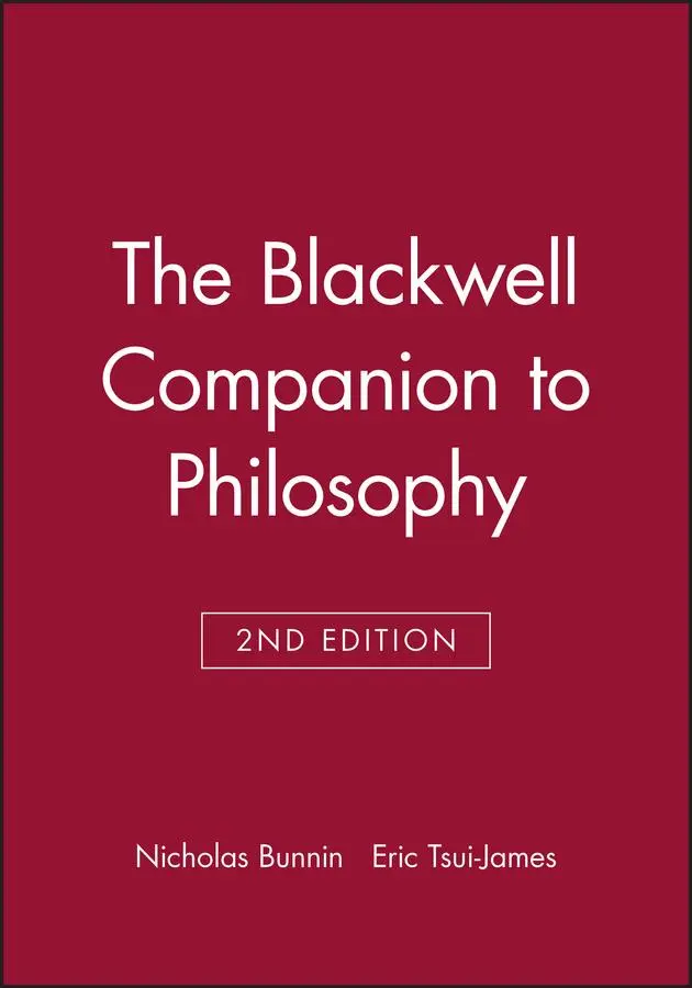 Cover: 9780631219088 | The Blackwell Companion to Philosophy | Nicholas Bunnin (u. a.) | Buch