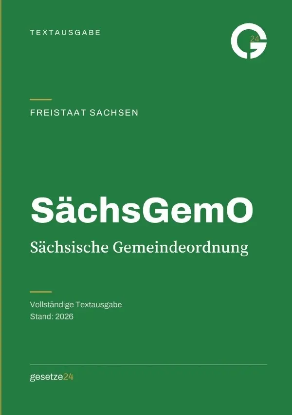 Cover: 9783565759088 | SächsGemO - Sächsische Gemeindeordnung | Gesetze24 Deutschland | Buch