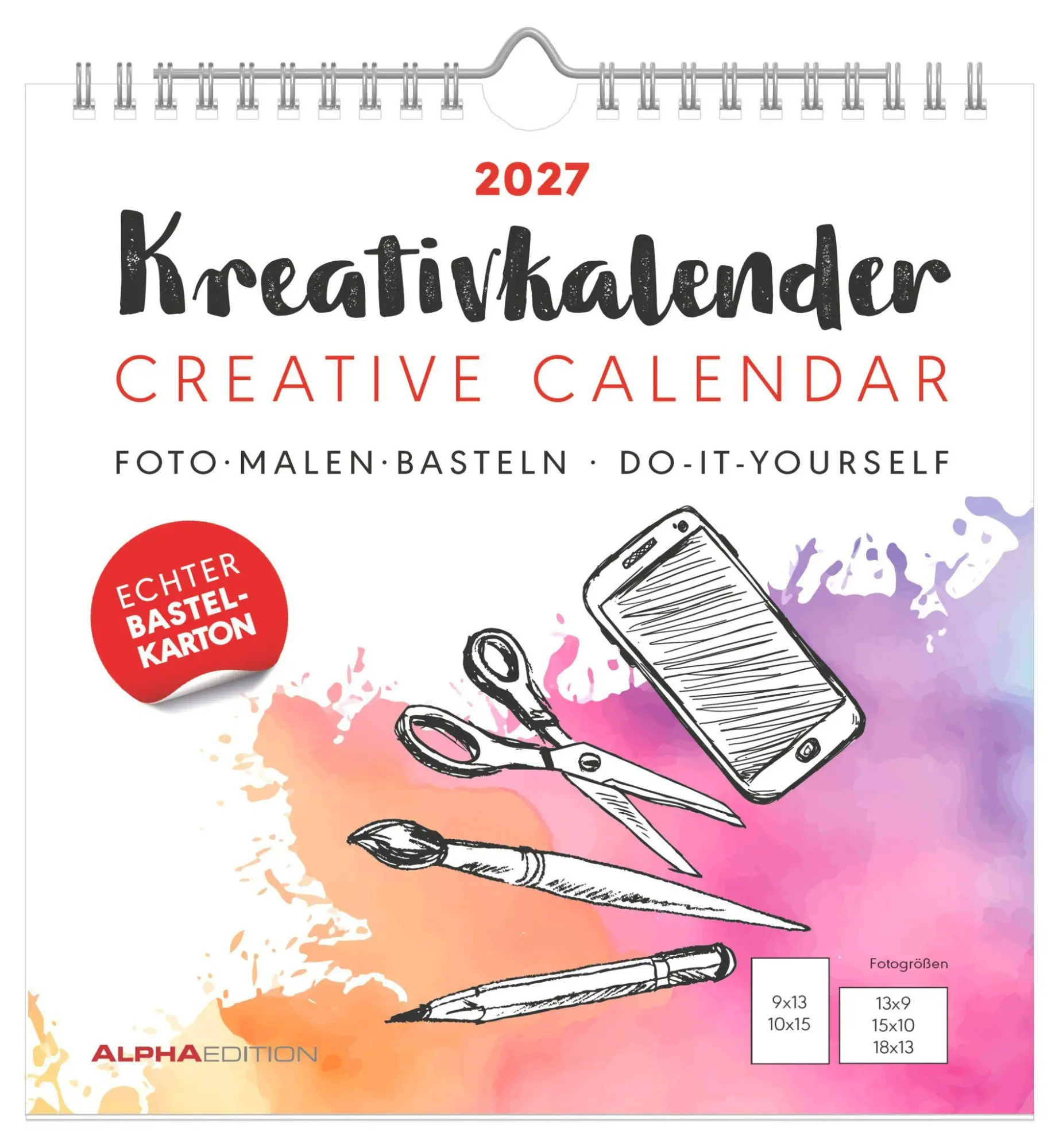Cover: 4069095019188 | Kreativkalender M weiß 2027 | Neumann Verlage GmbH &amp; Co KG | Kalender