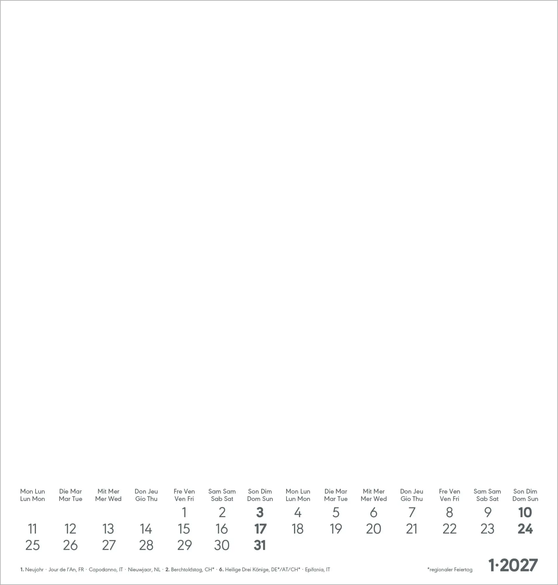 Bild: 4069095019188 | Kreativkalender M weiß 2027 | Neumann Verlage GmbH &amp; Co KG | Kalender