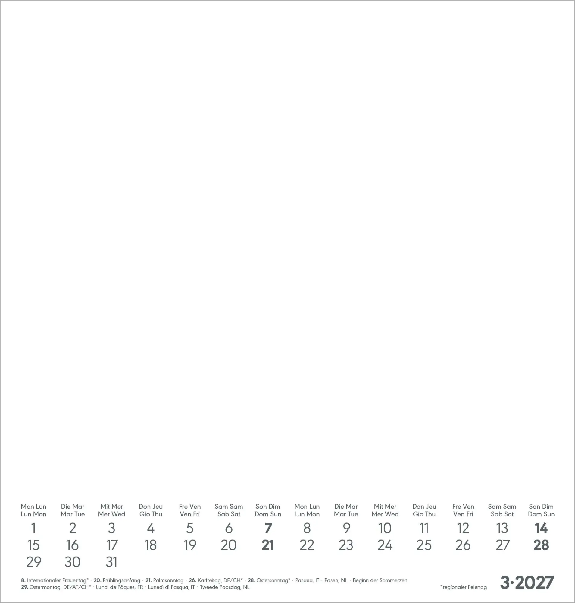 Bild: 4069095019188 | Kreativkalender M weiß 2027 | Neumann Verlage GmbH &amp; Co KG | Kalender