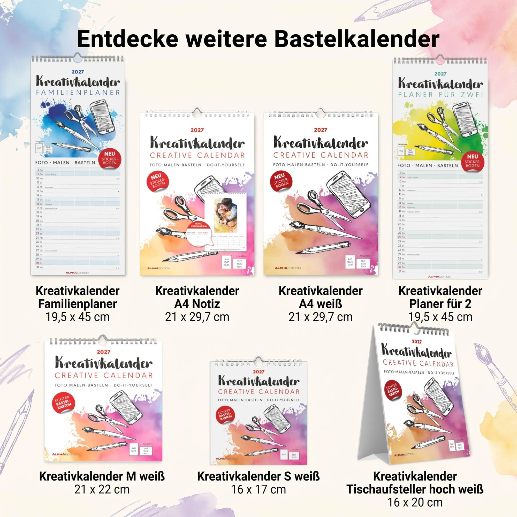 Bild: 4069095019188 | Kreativkalender M weiß 2027 | Neumann Verlage GmbH &amp; Co KG | Kalender