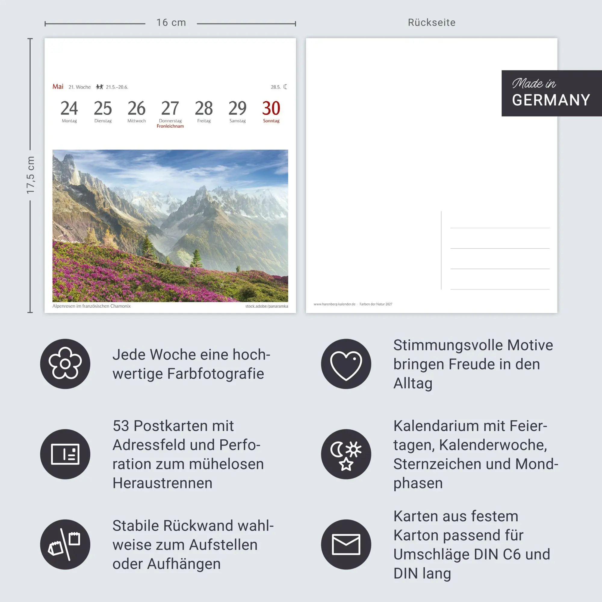 Bild: 9783840039188 | Farben der Natur Postkartenkalender 2027 - Wochenkalender mit 53...