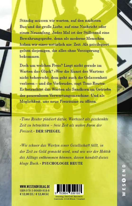 Rückseite: 9783864899188 | Warten | Eine verlernte Kunst | Timo Reuter | Taschenbuch | 248 S.